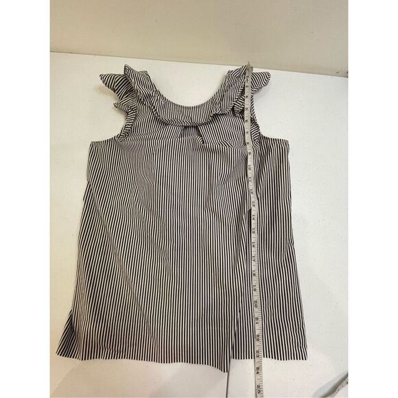 J. Crew women’s sleeveless striped blouse navy white size 00 - Picture 4 of 6